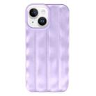 For iPhone 14 Plus  3D Stripe TPU Phone Case(Purple) - 1