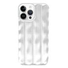 For iPhone 14 Pro 3D Stripe TPU Phone Case(Silver) - 1