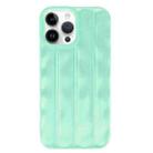 For iPhone 14 Pro 3D Stripe TPU Phone Case(Mint Green) - 1