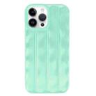 For iPhone 14 Pro Max 3D Stripe TPU Phone Case(Mint Green) - 1