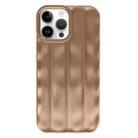 For iPhone 14 Pro Max 3D Stripe TPU Phone Case(Chocolate Color) - 1