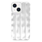 For iPhone 13 3D Stripe TPU Phone Case(Silver) - 1