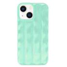 For iPhone 13 3D Stripe TPU Phone Case(Mint Green) - 1