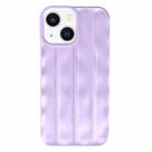 For iPhone 13 3D Stripe TPU Phone Case(Purple) - 1