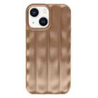 For iPhone 13 3D Stripe TPU Phone Case(Chocolate Color) - 1