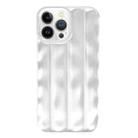 For iPhone 13 Pro Max  3D Stripe TPU Phone Case(Silver) - 1