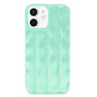 For iPhone 12 / 12 Pro 3D Stripe TPU Phone Case(Mint Green) - 1