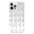 For iPhone 12 Pro Max 3D Stripe TPU Phone Case(Silver) - 1