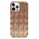 For iPhone 12 Pro Max 3D Stripe TPU Phone Case(Chocolate Color) - 1