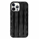 For iPhone 12 Pro Max 3D Stripe TPU Phone Case(Black) - 1