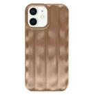 For iPhone 11 3D Stripe TPU Phone Case(Chocolate Color) - 1