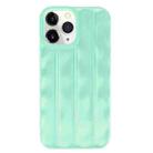 For iPhone 11 Pro Max 3D Stripe TPU Phone Case(Mint Green) - 1