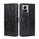 For Motorola Edge X30 Pro 5G/Edge 30 Ultra Geometric Stitching Leather Phone Case(Black) - 1