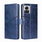 For Motorola Edge X30 Pro 5G/Edge 30 Ultra Geometric Stitching Leather Phone Case(Blue) - 1