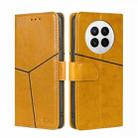 For Huawei Mate 50 Geometric Stitching Leather Phone Case(Yellow) - 1