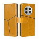 For Huawei Mate 50 Pro Geometric Stitching Leather Phone Case(Yellow) - 1