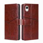 For Samsung Galaxy A23e/A22e Geometric Stitching Leather Phone Case(Dark Brown) - 1