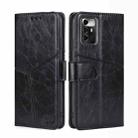 For ZTE Blade A72 5G Geometric Stitching Leather Phone Case(Black) - 1