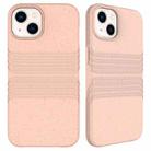 For iPhone 14 Wheat Straw Material Degradable TPU Phone Case(Pink) - 1