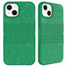 For iPhone 14 Plus  Wheat Straw Material Degradable TPU Phone Case(Dark Green) - 1