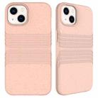 For iPhone 14 Plus  Wheat Straw Material Degradable TPU Phone Case(Pink) - 1