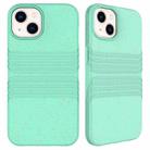 For iPhone 14 Plus  Wheat Straw Material Degradable TPU Phone Case(Light Green) - 1