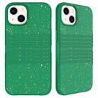 For iPhone 13 Wheat Straw Material Degradable TPU Phone Case(Dark Green) - 1