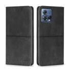 For Motorola Edge S30 Pro 5G/Edge 30 Fusion Cow Texture Magnetic Horizontal Flip Leather Phone Case(Black) - 1