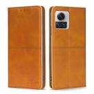 For Motorola Edge X30 Pro 5G/Edge 30 Ultra Cow Texture Magnetic Horizontal Flip Leather Phone Case(Light Brown) - 1