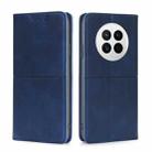 For Huawei Mate 50 Cow Texture Magnetic Horizontal Flip Leather Phone Case(Blue) - 1