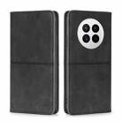 For Huawei Mate 50 Cow Texture Magnetic Horizontal Flip Leather Phone Case(Black) - 1