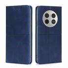 For Huawei Mate 50 Pro Cow Texture Magnetic Horizontal Flip Leather Phone Case(Blue) - 1