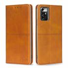 For ZTE Blade A72 5G Cow Texture Magnetic Horizontal Flip Leather Phone Case(Light Brown) - 1