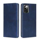 For ZTE Blade A72 5G Cow Texture Magnetic Horizontal Flip Leather Phone Case(Blue) - 1