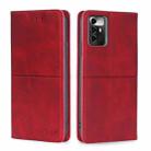 For ZTE Blade A72 5G Cow Texture Magnetic Horizontal Flip Leather Phone Case(Red) - 1