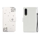 For Huawei P30 Horizontal Flip Solid Color Rhinestones Leather Case with Card Slot & Wallet & Holder(Diagonal Flower) - 1