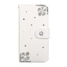 For Huawei P40 Horizontal Flip Solid Color Rhinestones Leather Case with Card Slot & Wallet & Holder(Diagonal Flower) - 1