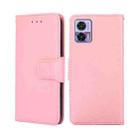 For Motorola Edge 30 Neo Crystal Texture Leather Phone Case(Pink) - 1