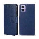 For Motorola Edge 30 Neo Crystal Texture Leather Phone Case(Royal Blue) - 1