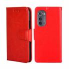 For Motorola Edge 2022 Crystal Texture Leather Phone Case(Red) - 1