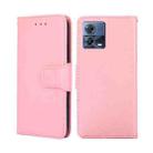 For Motorola Edge S30 Pro 5G/Edge 30 Fusion Crystal Texture Leather Phone Case(Pink) - 1