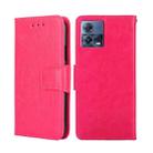 For Motorola Edge S30 Pro 5G/Edge 30 Fusion Crystal Texture Leather Phone Case(Rose Red) - 1