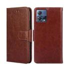 For Motorola Edge S30 Pro 5G/Edge 30 Fusion Crystal Texture Leather Phone Case(Brown) - 1