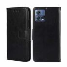 For Motorola Edge S30 Pro 5G/Edge 30 Fusion Crystal Texture Leather Phone Case(Black) - 1