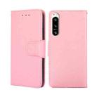 For Sony Xperia 5 IV Crystal Texture Leather Phone Case(Pink) - 1