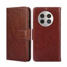 For Huawei Mate 50 Pro Crystal Texture Leather Phone Case(Brown) - 1