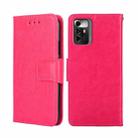 For ZTE Blade A72 5G Crystal Texture Leather Phone Case(Rose Red) - 1