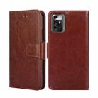 For ZTE Blade A72 5G Crystal Texture Leather Phone Case(Brown) - 1