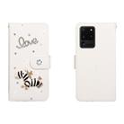 For Galaxy S20 Ultar Horizontal Flip Solid Color Rhinestones Leather Case with Card Slot & Wallet & Holder(Trojan) - 1