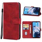 For Motorola Moto E22 / Moto E22i Leather Phone Case(Red) - 1